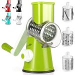 Mandoline de cuisine manuelle, coupe - légumes multifonctionnel avec 3 lames de tambour amovibles, coupe ... Mandoline de cuisine manuelle, coupe - légumes multifonctionnel avec 3 lames de tambour amovibles, coupe ...