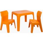 Garbar - jan chaise - table pour enfants int�rieur, ext�rieur set 2 + 1 orange