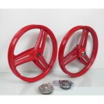 Jantes � b�tons rouge 17x1. 6 pouces type grimeca pour mobylette