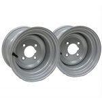 Jantes - parnells - 6. 00x10 pouces - acier soud� - 4 trous de montage - gris
