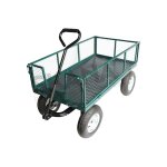 Jardiaffaires - chariot sur pneus avec ridelles grillag�es amovibles 114x59x30cm
