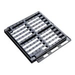 Jardibric - grille de drainage fonte ductile 400x400 classe c250 ? cadre antivol lastique ? norme une ...