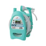 Jardibric - pistolet d'arrosage et d�vidoir mural - turquoise - 10m