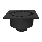 Jardibric - siphon de cour 300 x 300 mm noir ? r�sistant aux agents agressifs ? pour �vacuation ext�rieure ...