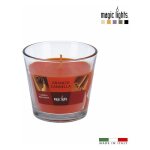 Bougie parfume en verre verre orange - cannelle 150g magic lights