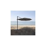 Jardiline - parasol déporté rond 4 m toile grise et aluminium Jardiline - parasol déporté rond 4 m toile grise et aluminium