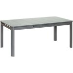 Jardiline - table de jardin extensible en aluminium anthracite milos 10 � 12 personnes