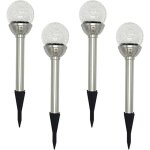 Jardin lampe solaire ext�rieur, pack de 4 lampes � piquet solaire � globe led rgb 8, lampe � boule de ...