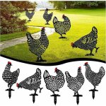 Jardin poule poulet ferme art jardin pelouse d�cor animal silhouette jardin en m�tal piquets creux coq ...