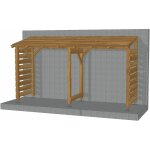Jardinatoire - abri fumeurs 4m - couvert - sans fond - cl3 marron