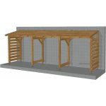 Jardinatoire - abri vélo 6m - couvert - sans fond - cl3 marron Jardinatoire - abri vélo 6m - couvert - sans fond - cl3 marron