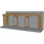 Jardinatoire - abri vélo 6m - non couvert - sans fond - cl3 marron Jardinatoire - abri vélo 6m - non couvert - sans fond - cl3 marron