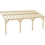 Jardinatoire - carport adossé 7x3 - pente 30% - bois massif - durable + vis Jardinatoire - carport adossé 7x3 - pente 30% - bois massif - durable + vis