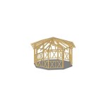 Jardinatoire - kiosque tonnelle 25m2 en bois massif Jardinatoire - kiosque tonnelle 25m2 en bois massif