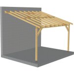 Jardinatoire - toit de terrasse 4x3 - pente 30% - bois massif - durable + vis
