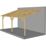 Jardinatoire - toit de terrasse 6x3 - pente 30% - bois massif - durable sans la visserie et sans les ...