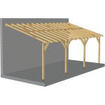 Jardinatoire - toit de terrasse 7x3 - pente 30% - bois massif - durable sans la visserie et sans les ...