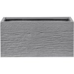 Jardini�re cache - pot gris effet pierre en m�lange de fibres 23 x 50 x 24 cm bac � fleurs au design ...