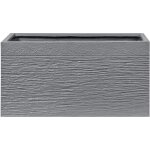 Jardinire cache - pot gris effet pierre en mlange de fibres 29 x 60 x 30 cm bac  fleurs au design ...