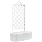 Melko - jardinire avec cran d'intimit 150cm treillis en bois jardinire avec treillis pour plantes ...