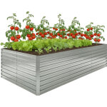 Jardini�re ext�rieure - outsunny - rectangulaire - avec bordure de s�curit� et fond ouvert - 240 x 120 ...