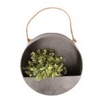 Esschert design - jardini�re murale ronde m - d 30 x p 9, 2 cm - zinc - livraison gratuite