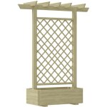 Vidaxl - jardinière pergola 162 x 56 x 204 cm bois Vidaxl - jardinière pergola 162 x 56 x 204 cm bois
