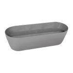 Eda - jardinire cancun - gris bton - 38 l - 80 cm plastiques