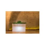 Jardini�re pot de fleurs rectangulaire avec lumi�re en r�sine 80x35 cm mod. flowerpot led mutlicolor