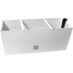 Jardini�re rato 30 litres avec syst�me d'arrosage en blanc 60 x 25 x 24 cm