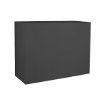 Eda - plastique bac a fleurs muret loft graphit - 46 l - 78, 5 x 29, 5 x 60 cm - gris anthracite