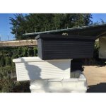 Monacis - jardini�re rectangulaire en r�sine milleraiese 100cm - couleur : terracotta - colore: bianco ...