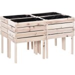 Outsunny - jardini�res sur pieds carr�s potagers - lot de 4 jardini�res sur pied modulables - dim. 50l ...