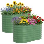 Jardini�re sur�lev�e carr�, potager de jardin en acier modulable avec bordure de s�curit� pour l�gumes, ...