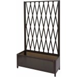 D�coshop26 - jardini�re trellis bac � fleurs support de plantes en aluminium et acier 152x90x35cm marron ...