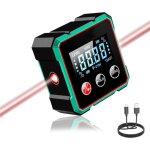 Jauge d'angle num�rique magn�tique � quatre c�t�s, niveau � bulle avec �cran lcd, inclinom�tre cubique ...