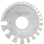 Jauge de fil d'acier inoxydable, r�gle de testeur de mesure double face de diam�tre de fil de jauge d'�paisseu ...