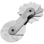 Jauge de filet de rayon en acier inoxydable, outil de mesure convexe interne concave externe (r15 - 25mm) ...