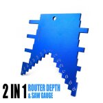 Jauge de profondeur 2 en 1, jauge de profondeur et de hauteur pour toupie et scie de table, en alliage ...