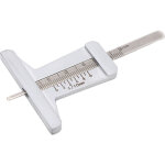 Jauge de profondeur de sculpture de pneu de 0 � 50 mm, mesureur de profondeur portable en acier inoxydable ...