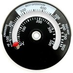 Jauge de temp�rature magn�tique pour po�le � bois et multi - combustibles - thermom�tre de conduit et ...