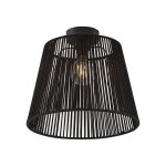 Jayla - plafonnier avec abat - jour - 1 lumière - ø 40 cm - noir - japandi - éclairage extérieur - qazqa ... Jayla - plafonnier avec abat - jour - 1 lumière - ø 40 cm - noir - japandi - éclairage extérieur - qazqa ...