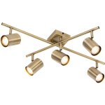 Jeana - spot plafond, plafonnier - 5 lumi�re - l 62 cm - bronze - moderne - �clairage int�rieur - salon ...
