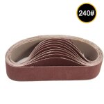 Jeffergarden lot de 10 bandes abrasives 30 x 330 mm, grain 240, pour ponceuses rotatives