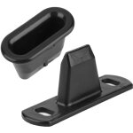 Jeffergarden 904637, kit de 2 but�es de porte coulissante lat�rale noires r�sistantes � l'usure et � ...