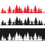 Jeffergarden autocollant de voiture en vinyle motif for�t de pins, d�coration de carrosserie de fen�tre ...