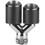 Jeffergarden embout d'�chappement y double sortie en fibre de carbone mat - accessoire universel pour ...
