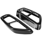 Jeffergarden embouts de pot d'�chappement, 2 pi�ces, en acier inoxydable noir r�sistant � la chaleur, ...