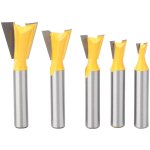 Jeffergarden fraise  queue d'aronde, fraise  dfoncer en bout pour matriaux non ligneux, lot de 5, ...