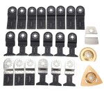 Jeffergarden jeu de 25 lames de scie oscillantes, outil multifonctionnel de coupe et de polissage en ...